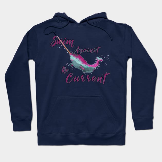 Swim against the current Hoodie by LondonAutisticsStandingTogether